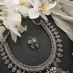 Elegant Silver Alike Lakshmi Neckpiece-S785