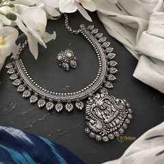 Elegant Silver Alike Lakshmi Neckpiece-S785