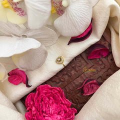 Vriksham Triangle Style AD Stone White Press Naths/Nose Pin-G21452