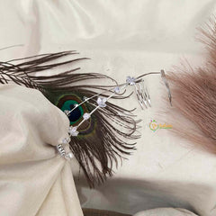 Vriksham Floral CZ Stone Hair Vine With Faux Pearl Drop-G22074