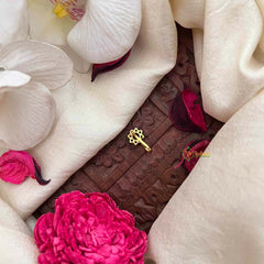 Vriksham Floral AD Stone White Red Green Press Naths/Nose Pin-G21445