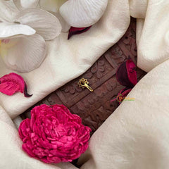 Vriksham Floral AD Stone Red Green Press Naths/Nose Pin-G21446