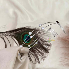 Vriksham Double Strand Floral With Pearl  Vine Hair Vine-G22078