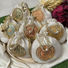 Return Gift Potli Bags -Gota Pati- 6 pieces Set-RG128