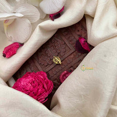 Vriksham Antique Peacock Motif AD Stone Red White Press Naths/Nose Pin-G21440