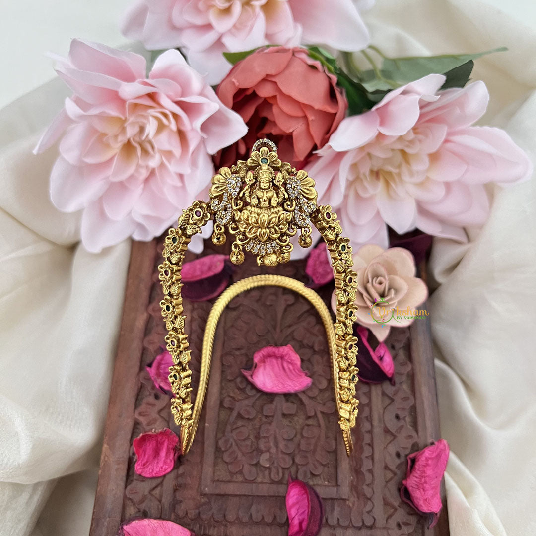 Vriksham AD Stone Lakshmi Floral Vanki/Armlet-Gold Bead-G18175
