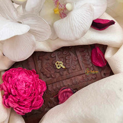 Vriksham Trio Style AD Stone Red Press Naths/Nose Pin-G21449