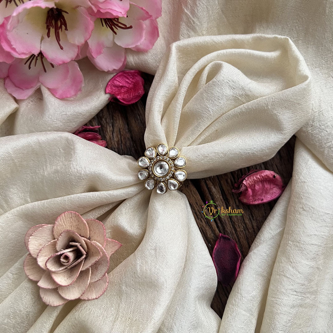Vriksham Unique Floral Mossanite Stone Finger Ring-VV1983