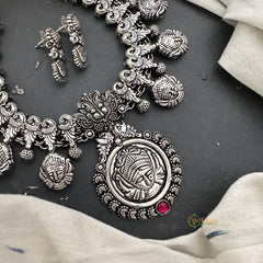 Exquisite Silver Polish Maa Durga Neckpiece-S806