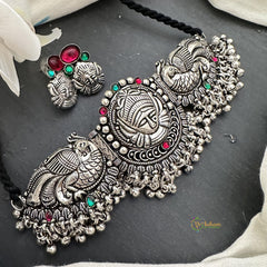 Premium Maa Durga Dual Peacock Choker-S803