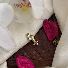 Vriksham Unique Designer Kundan Nath-White-Pearls-J3036