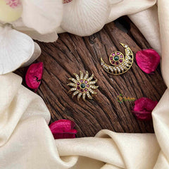 Vriksham Classic Sparkling AD Studded Celestial Hair Chandran & Suryan Billai-G21489