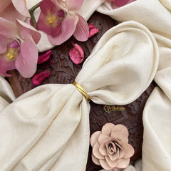 Vriksham Exquisite Floral Jadau Kundan Finger Ring-Red Green & White-Pearl-J3417