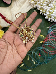 Vriksham Traditional Kemp  Nataraja Pendant Chain-G17949