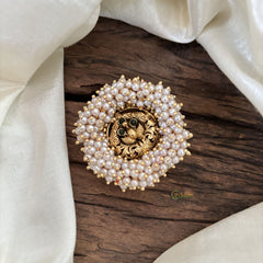 Antique Cluster Pearl Billai- Bird Bun Billai -Green -G10368