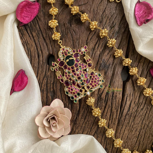 Vriksham Gold Polish Ganpati Moggapu Chain-G15967