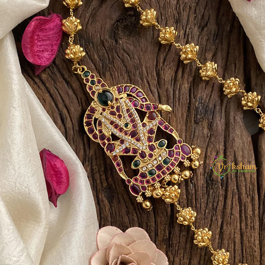 Vriksham Gold Polish Ayyapan Moggapu Chain-Golden Bead-G15975