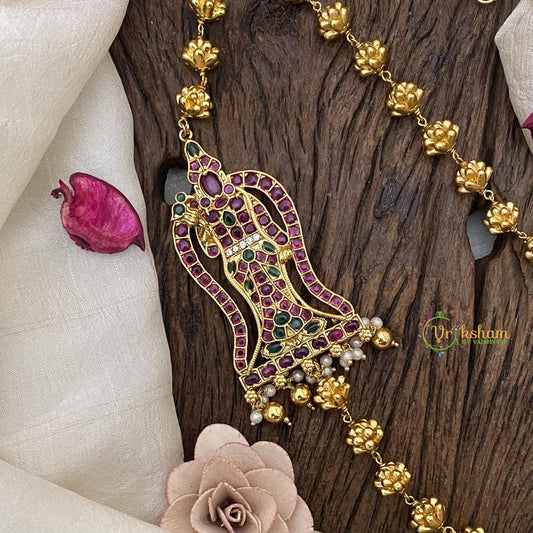 Vriksham Gold Polish Madurai Meenakshi Moggapu Chain-G15977