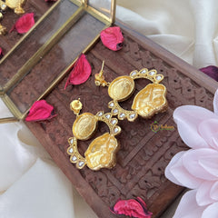 Vriksham Gold Look Alike Tiger Face Sabyasachi Inspired Earring-Mossanite-G18229