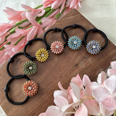 Return Gift Rubber Band-Flower Pendant-6 pieces Set- RG146