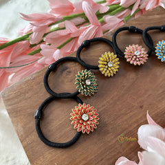 Return Gift Rubber Band-Flower Pendant-6 pieces Set- RG146