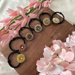 Return Gift Rubber Band-Flower Pendant-6 pieces Set- RG146