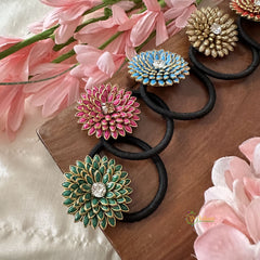 Return Gift Rubber Band- Big Flower Pendant - 6 pieces Set- RG145