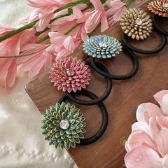 Return Gift Rubber Band- Big Flower Pendant - 6 pieces Set- RG145