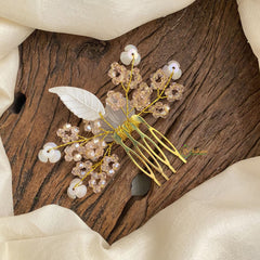 Vriksham Elegant Beads Bun Juda Pin Bridal Brooch for Hairstyle-H918