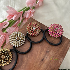 Return Gift Rubber Band- Big Flower Pendant - 6 pieces Set- RG145