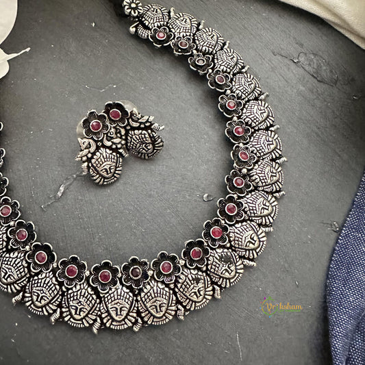 Premium Oxidized Maa Durga Neckpiece-S843