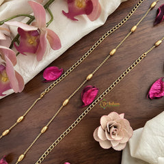 Vriksham Traditional Gold Look Alike Beaded Thin Hipchain-G20080