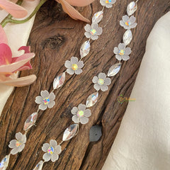 Vriksham White Stone With Flower Bridal Hair Accessories-H924