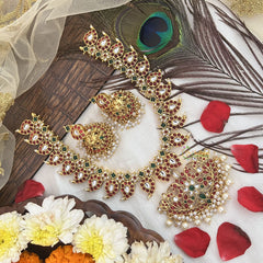 Vriksham Traditional Manga With Floral  Short Neckpiece-G19099