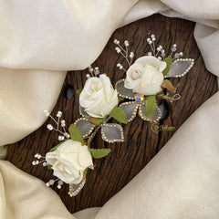 Vriksham White Floral Bridal Hair Accessories-H928
