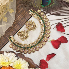 Vriksham NityaLakshmi Coin Choker With Pearl Neckpiece-G19113
