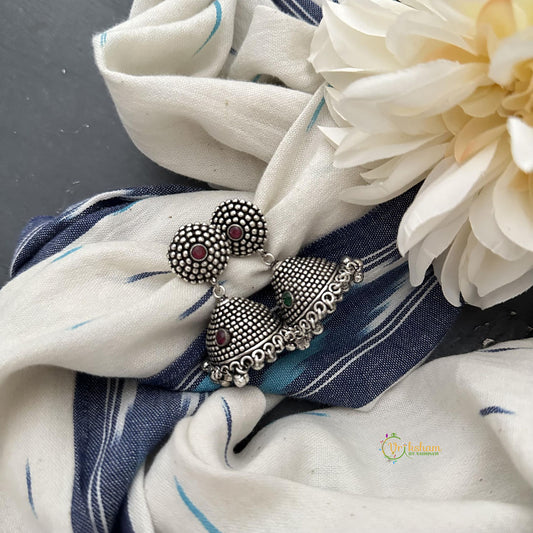 Simple Oxidized German Silver Jhumka-S866