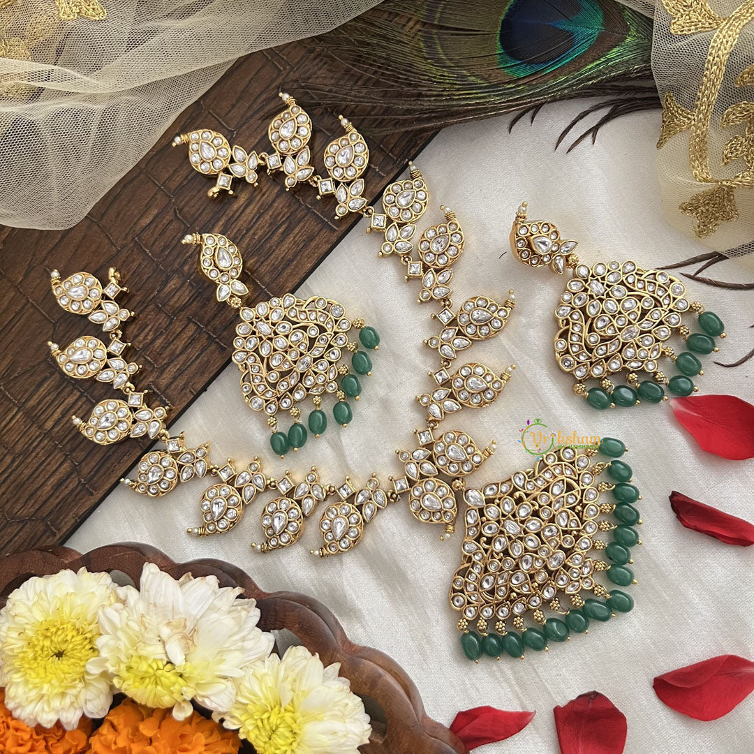 Vriksham Designer Floral With Maanga Style Neckpiece-Reversible-G19096