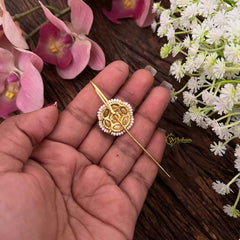 Vriksham Royal Ivory Pearl Floral Style Floral Bugadi Style Earrings-G22121