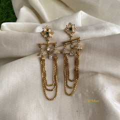 Elegant American Diamond Dangler-Designer Earrings-G12057