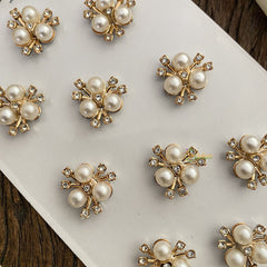 Vriksham Elegant White Pearl & Stone Bridal Hair Accessories-H970