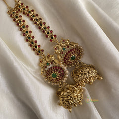 Premium Gold Look Alike Jhumkas-Pearls-Maatil-G12045