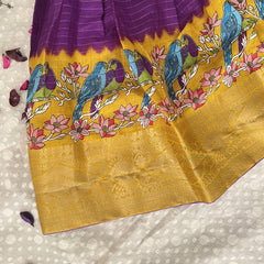 Vriksham Yellow & Purple Indian Traditional Girls Lehenga Set-Parrot-VS4204