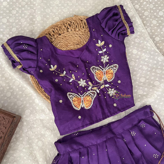 Vriksham Purple Color Indian Traditional Girls Lehenga Set-Butterfly-VS4201