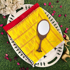 Vriksham White With Half checks Border Cotton Mulmul Saree-VS4621