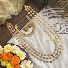 Vriksham Designer 3 layer Gold Lakshmi Coin Bridal Set-G19177