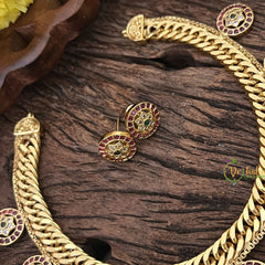 Vriksham Unique Jalebi Style Coin Short Neckpiece-G17899
