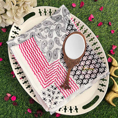 Vriksham White With Paisley Printed Cotton Mulmul Saree-VS4623