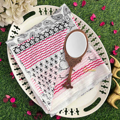 Vriksham White With Paisley Printed Cotton Mulmul Saree-VS4623