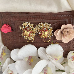 Vriksham Precious Kemp Hook Jhumkas-Pearl-G18220